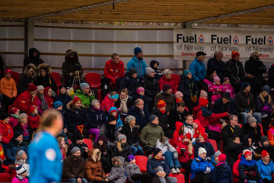 Spectators in the stands