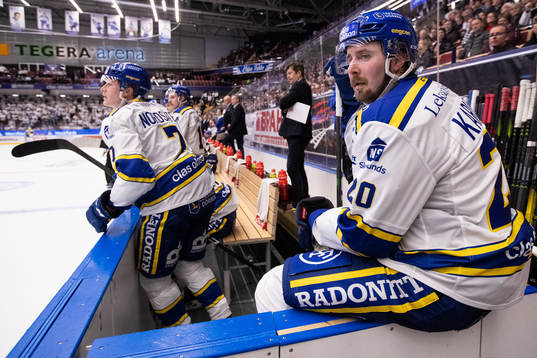 Leksands Mattias Karlsson och Lucas Nordsäter  deppar