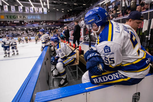 Leksands Jonas Ahnelöv och Daniel Gunnarsson deppar