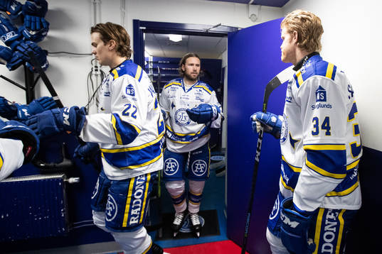 Leksands Sebastian Wännström och Leksands André Hult och