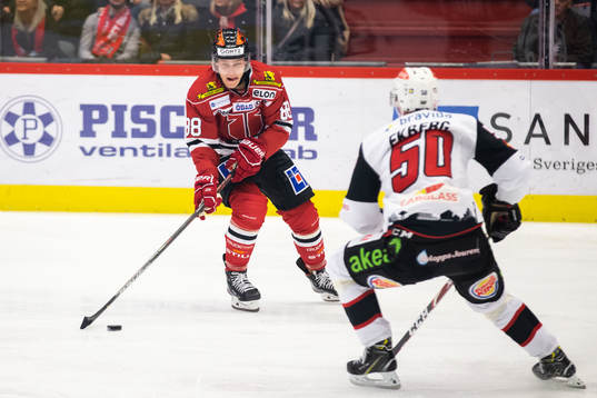 Örebros Joonas Rask och Malmö Redhawks Tobias Ekberg