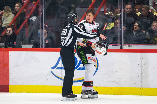 Malmö Redhawks Fredrik Händemark tilldelas en utvisning