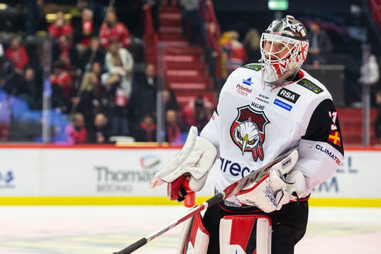 Malmö Redhawks målvakt Lars Volden deppar