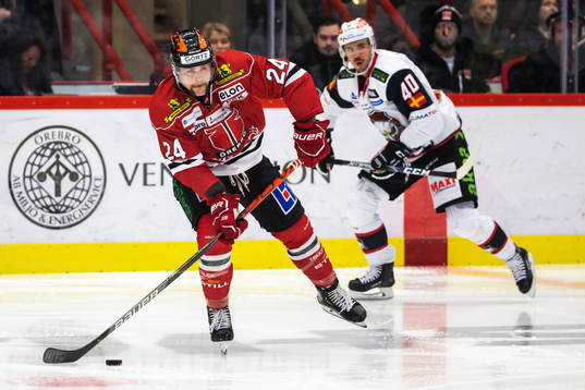 Örebros Aaron Irving och Malmö Redhawks Jesper Jensen