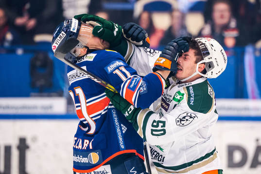 Växjös Ilari Melart och Färjestads Sebastian Erixon