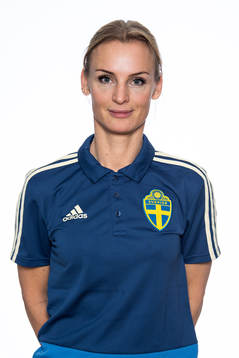 Fysioterapeut Petra Lundquist i F15-landslaget