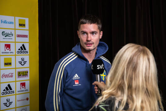 Mikael Lustig of the Swedish national football team