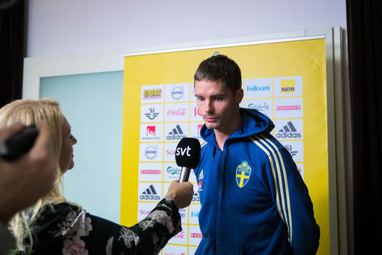 Mikael Lustig of the Swedish national football team