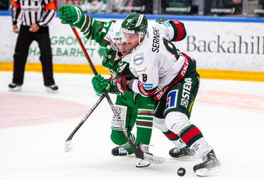 Rögles Kevin Wennström och Frölundas Viktor Ekbom