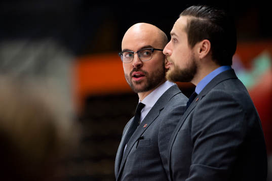 Modos tränare Björn Edlund och Anton Söderqvist