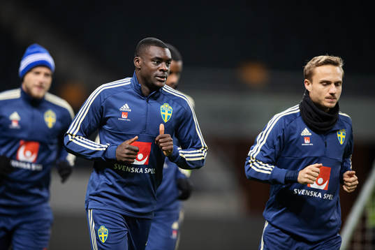 Ken Sema and Pierre Bengtsson of the Swedish national