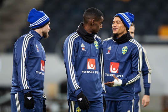 John Guidetti, Alexander Isak and Robin Quaison of the
