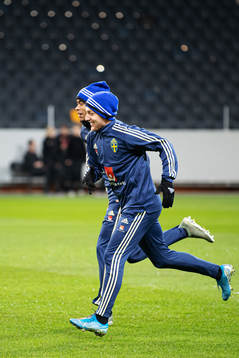 Robin Quaison and Emil Forsberg of the Swedish national