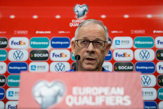 Lars Lagerbäck, head coach of Norway