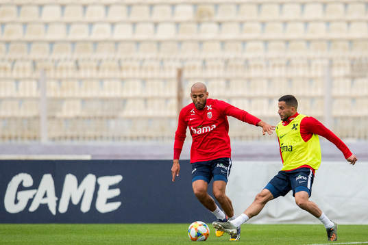 Haitam Aleesami and Omar Elabdellaoui of Norway