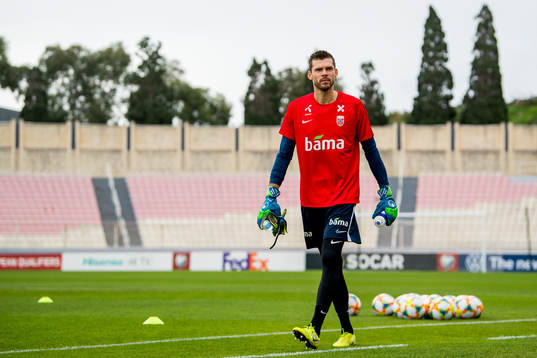 Goalkeeper Rune Almenning Jarstein of Norway
