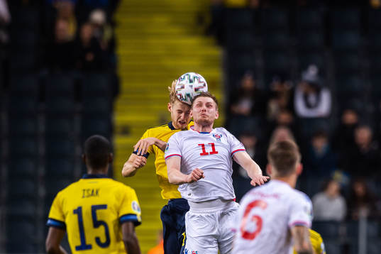 Filip Helander of Sweden and Klaemint Olsen of Faroe Islands