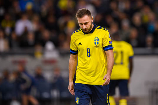 Muamer Tankovic of Sweden looks dejected