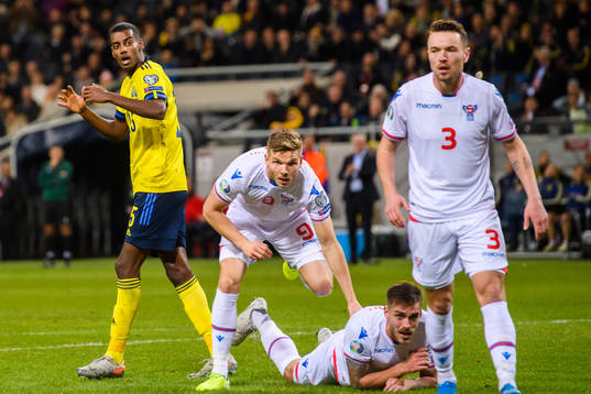 Alexander Isak of Sweden looks dejected