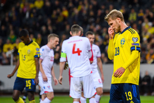 Sebastian Andersson of Sweden looks dejected