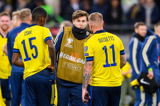 Alexander Isak, John Guidetti and Victor Nilsson Lindelöf