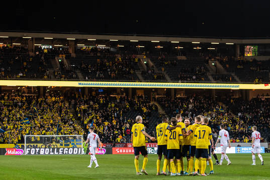 Mattias Svanberg of Sweden celebrate with teammates