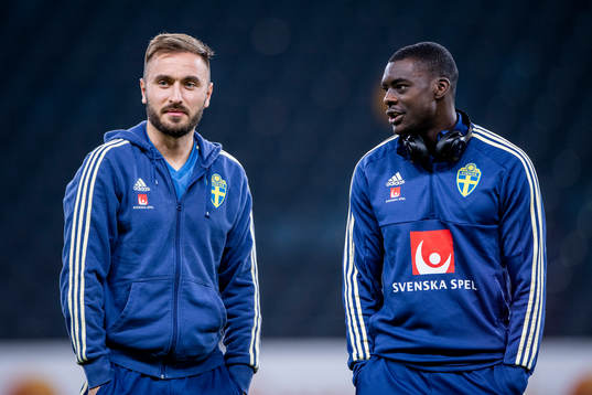 Muamer Tankovic and Ken Sema of Sweden