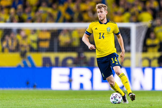Filip Helander of Sweden in acrtion