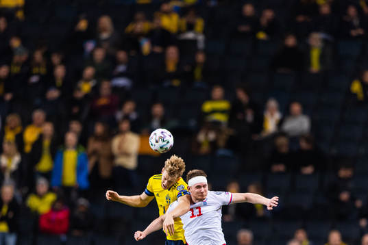 Klaemint Olsen of Faroe Islands and Filip Helander of
