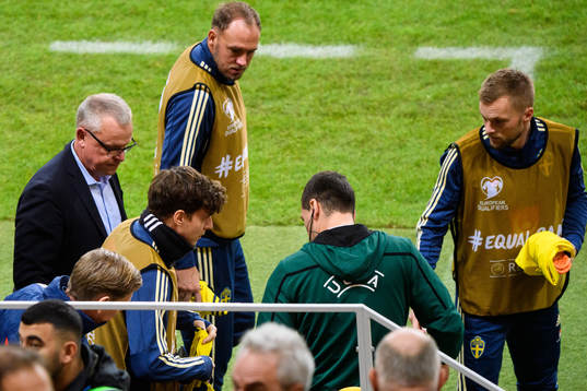 Janne Andersson, head coach, Victor Nilsson Lindelöf,