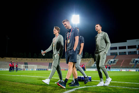 Sander Berge, Kristoffer Ajer and Ole Kristian Selnæs of