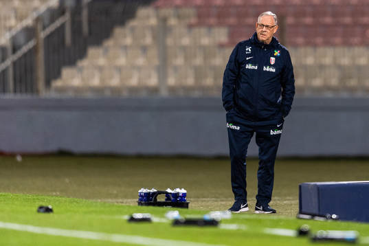 Lars Lagerbäck, head coach of Norway