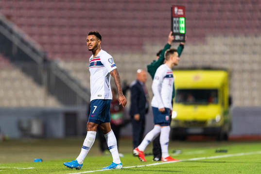 Joshua King of Norway is substituted due to injury