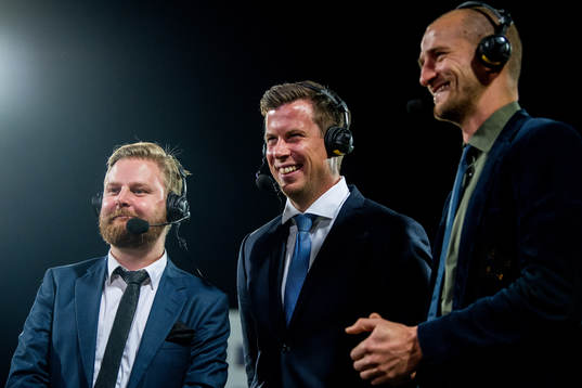 Marius Skjelbæk, Jesper Mathisen and Brede Hangeland of TV