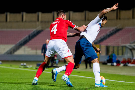 Steve Borg of Malta and Joshua King of Norway