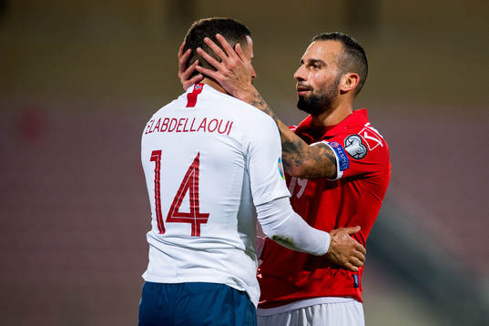 Omar Elabdellaoui of Norway and Joseph Zerafa of Malta