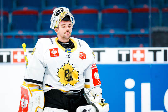 Goalkeeper Gustaf Lindvall of Skellefteå