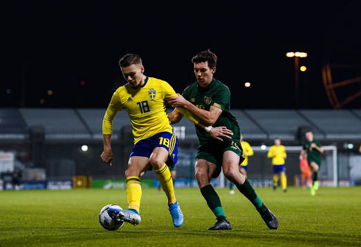 19 November 2019; Jake Larsson of Sweden in action against