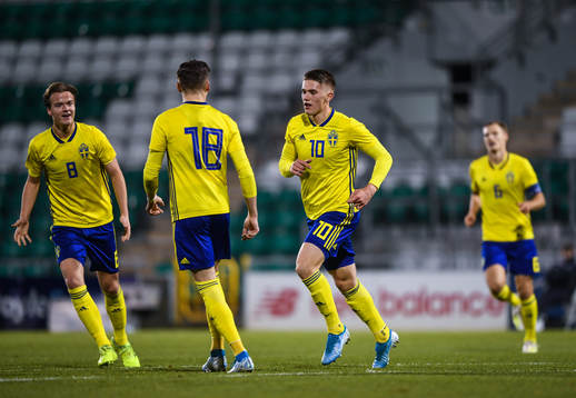 19 November 2019; Viktor Gyokeres of Sweden celebrates
