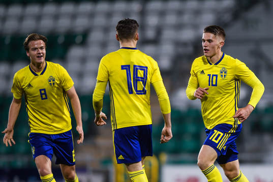 19 November 2019; Viktor Gyokeres of Sweden celebrates