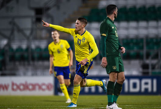 19 November 2019; Viktor Gyokeres of Sweden celebrates