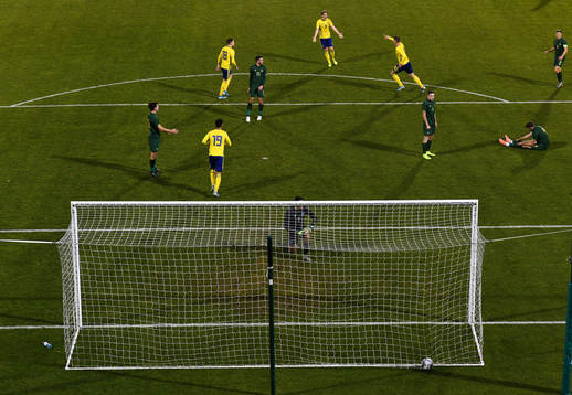 19 November 2019; Viktor Gyokeres of Sweden celebrates
