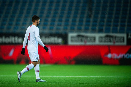 Diogo Queiros of Portugal leaves the pitch