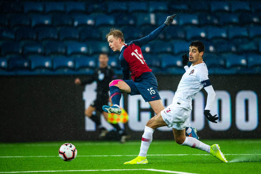 Ola Brynhildsen of Norway and Diogo Leite of Portugal