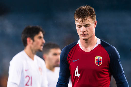 Ulrik Fredriksen of Norway looks dejected
