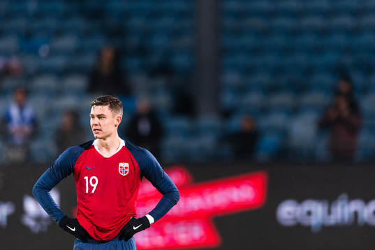 Jørgen Larsen of Norway looks dejected