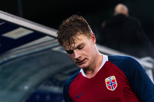 Ulrik Fredriksen of Norway looks dejected