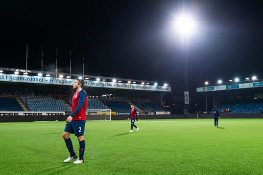 Fredrik Bjørkan of Norway looks dejected