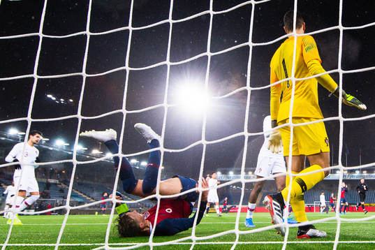 Birk Risa of Norway lies down