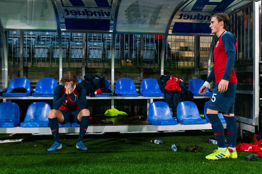 Jens Petter Hauge and Christian Borchgrevink of Norway